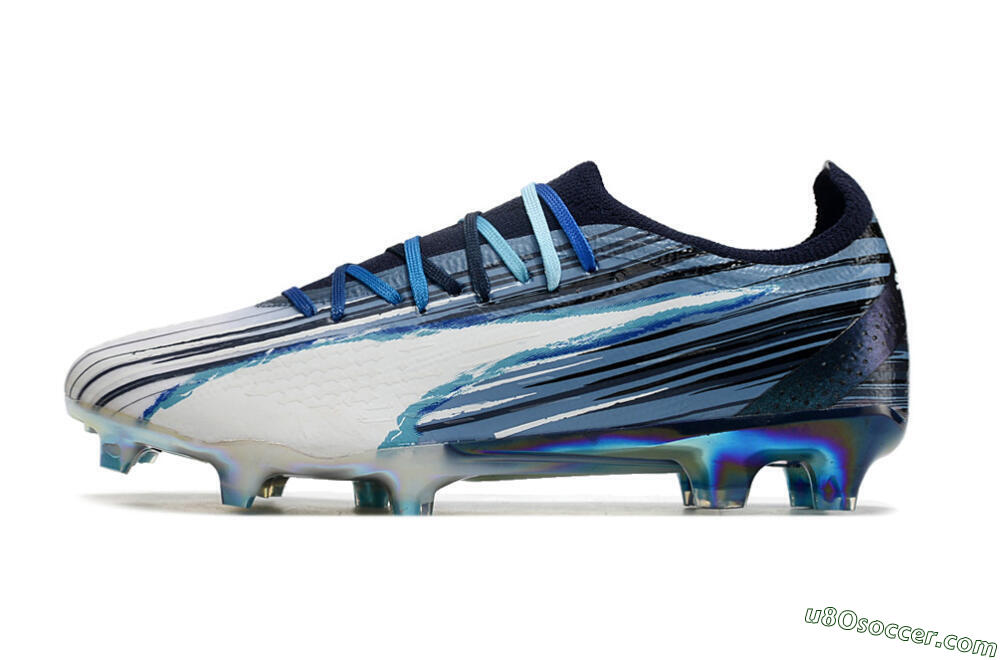 Puma Ultra Ultimate FG Firm Ground Soccer Cleats - Blue/Black/White 2