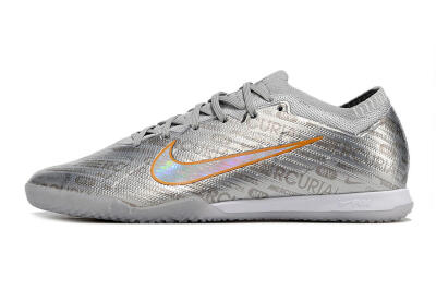 Nike Air Zoom Mercurial Vapor 15 Elite IC Indoor & Futsal Soccer Shoes - Silver/Gold