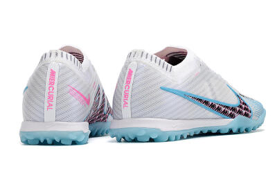 Nike Air Zoom Mercurial Vapor 15 Elite TF Artificial Turf Soccer Shoes - White/Blue/Pink