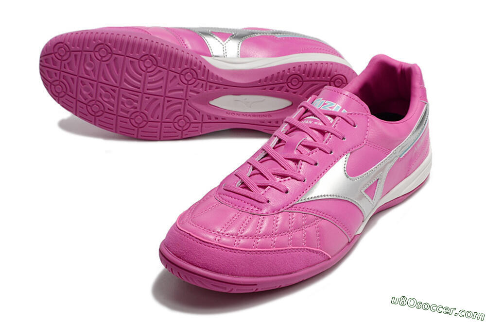Mizuno Morelia Sala Japn IC Indoor & Futsal Soccer Shoes - Pink/Silver 3