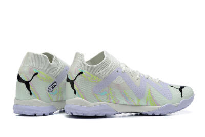 Puma Future Ultimate TF Artificial Turf Soccer Shoes - White/Yellow/Purple/Black