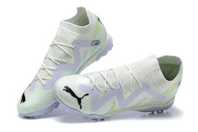 Puma Future Ultimate TF Artificial Turf Soccer Shoes - White/Yellow/Purple/Black