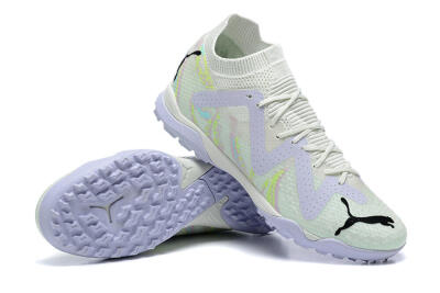 Puma Future Ultimate TF Artificial Turf Soccer Shoes - White/Yellow/Purple/Black
