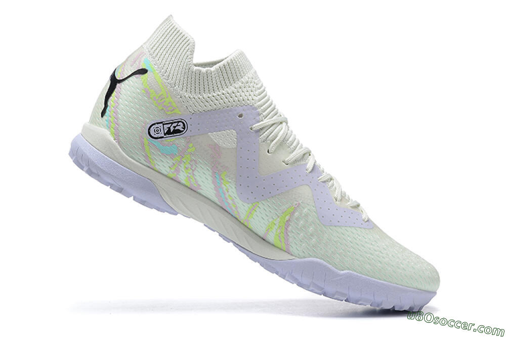 Puma Future Ultimate TF Artificial Turf Soccer Shoes - White/Yellow/Purple/Black 6