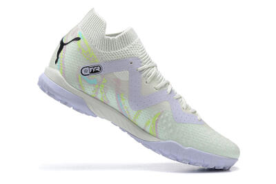 Puma Future Ultimate TF Artificial Turf Soccer Shoes - White/Yellow/Purple/Black