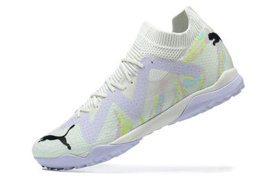 Puma Future Ultimate TF Artificial Turf Soccer Shoes - White/Yellow/Purple/Black