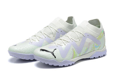 Puma Future Ultimate TF Artificial Turf Soccer Shoes - White/Yellow/Purple/Black