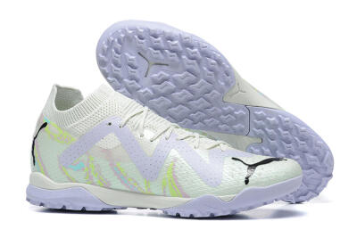 Puma Future Ultimate TF Artificial Turf Soccer Shoes - White/Yellow/Purple/Black
