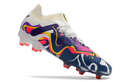 Puma Future Ultimate FG Firm Ground Soccer Cleats - White/Rainbow