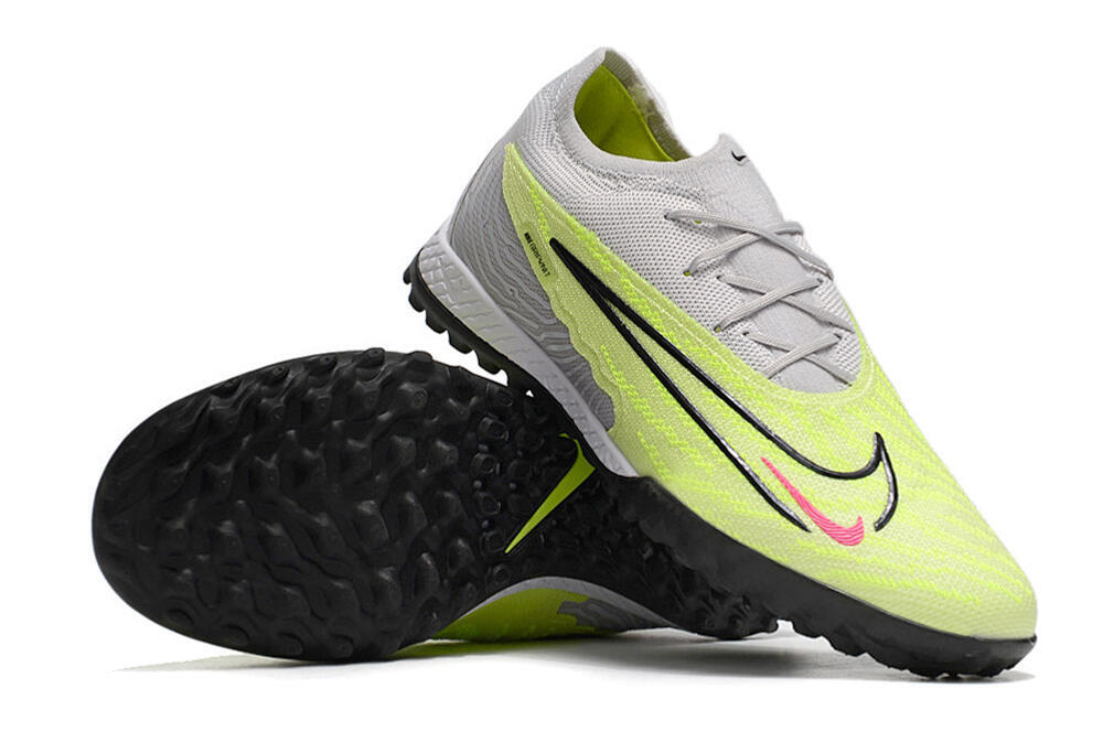 Nike Phantom GX Elite TF Artificial Turf Soccer Shoes - Grey/Yellow/Black 4