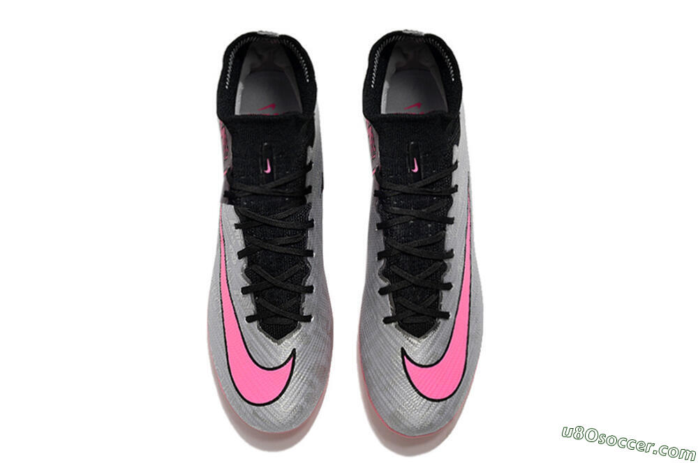 Nike Air Zoom Mercurial Superfly 9 Elite AG Artificial Grass Soccer Cleats - Sliver/Pink/Black 4