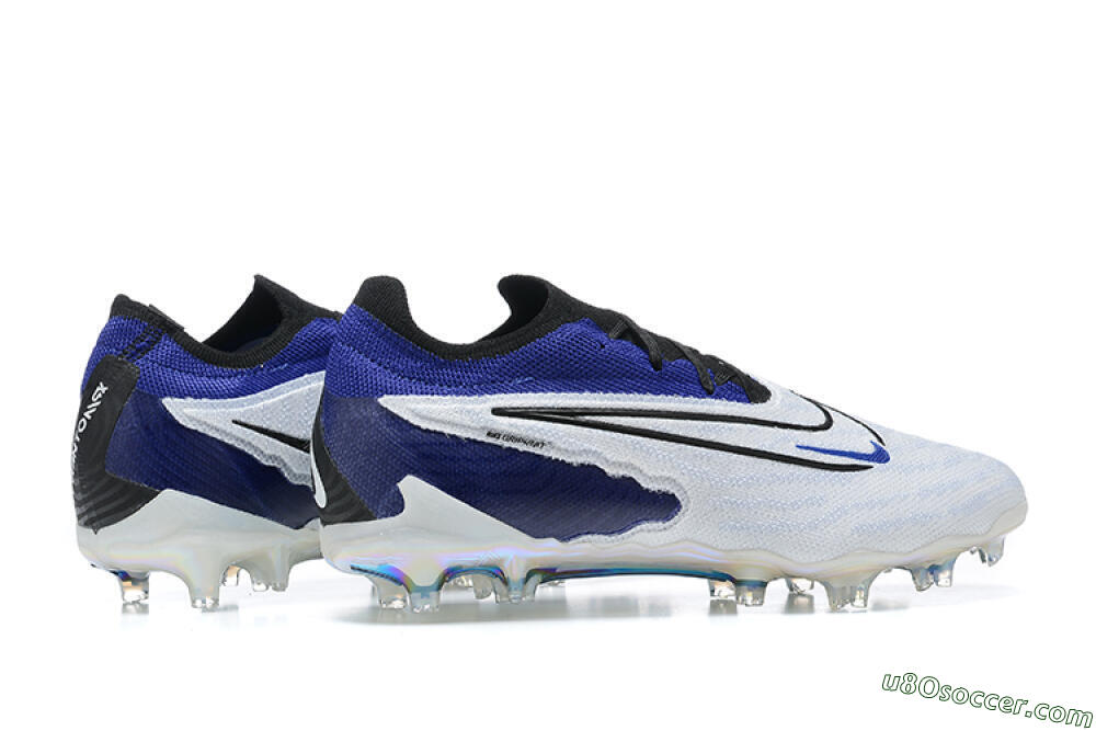 Nike Phantom GX Elite FG Firm Ground Soccer Cleats - White/Blue/Black 6