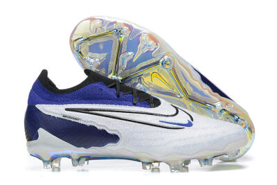 Nike Phantom GX Elite FG Firm Ground Soccer Cleats - White/Blue/Black