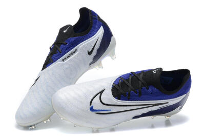 Nike Phantom GX Elite FG Firm Ground Soccer Cleats - White/Blue/Black