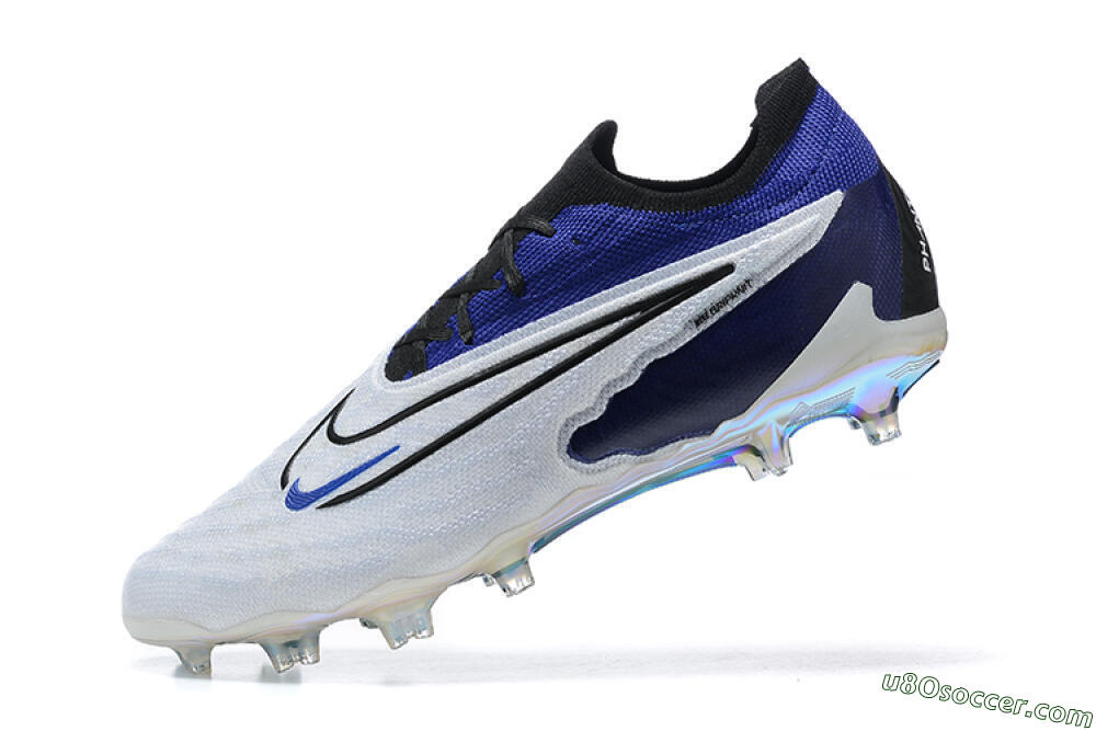 Nike Phantom GX Elite FG Firm Ground Soccer Cleats - White/Blue/Black 5