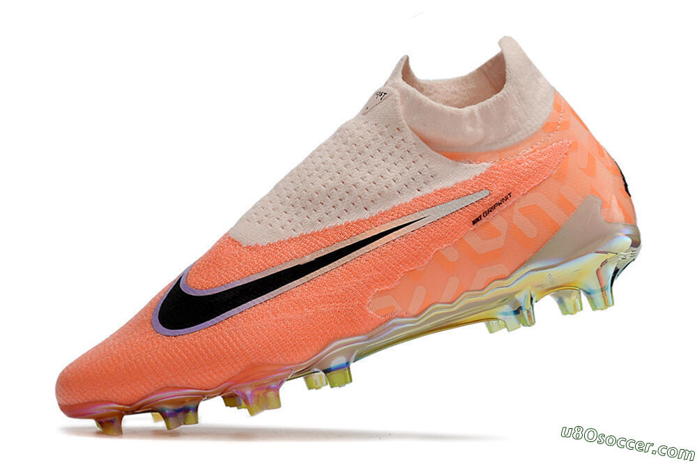 Nike Phantom GX Elite DF FG Firm Ground Soccer Cleats - Orange/Black/Sliver 5