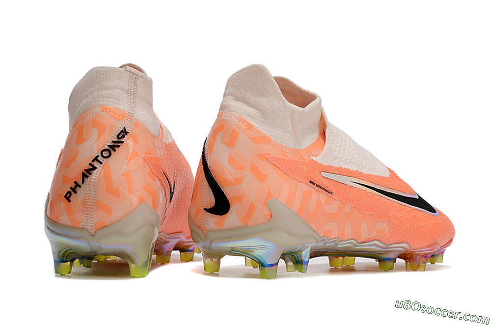 Nike Phantom GX Elite DF FG Firm Ground Soccer Cleats - Orange/Black/Sliver 6