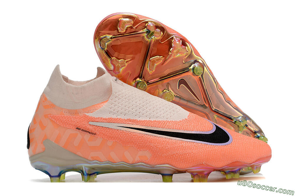 Nike Phantom GX Elite DF FG Firm Ground Soccer Cleats - Orange/Black/Sliver 1