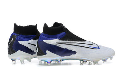 Nike Phantom GX Elite DF FG Firm Ground Soccer Cleats - White/Blue/Black