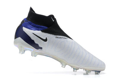 Nike Phantom GX Elite DF FG Firm Ground Soccer Cleats - White/Blue/Black