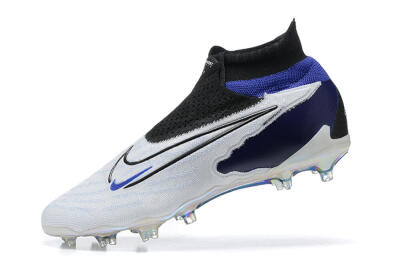 Nike Phantom GX Elite DF FG Firm Ground Soccer Cleats - White/Blue/Black
