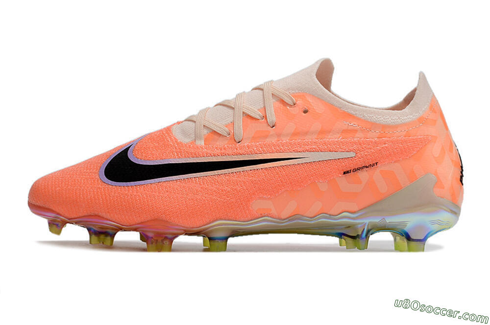 Nike Phantom GX Elite FG Firm Ground Soccer Cleats - Orange/Black/Sliver 2