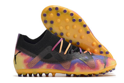 Puma Future Ultimate MG Multi Ground Soccer Cleats - Black/Gold/Blue