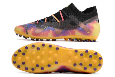 Puma Future Ultimate MG Multi Ground Soccer Cleats - Black/Gold/Blue