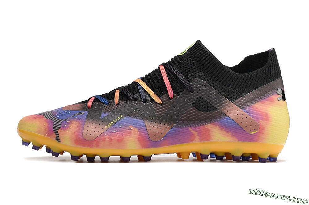 Puma Future Ultimate MG Multi Ground Soccer Cleats - Black/Gold/Blue 2