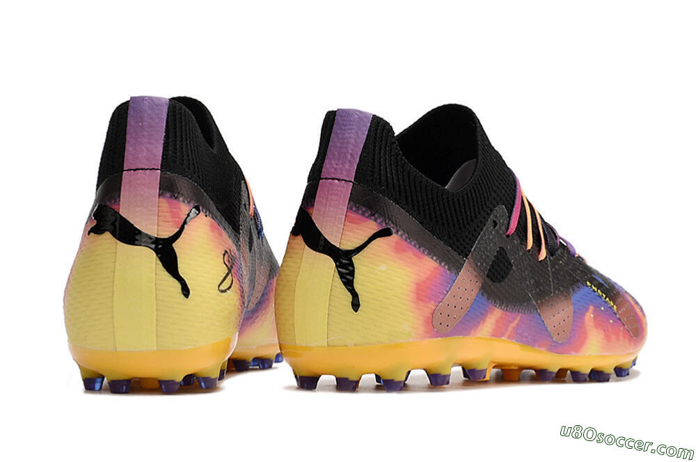 Puma Future Ultimate MG Multi Ground Soccer Cleats - Black/Gold/Blue 6