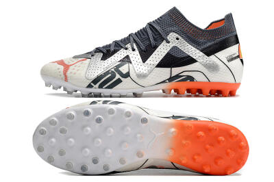 Puma Future Ultimate MG Multi Ground Soccer Cleats - White/Grey/Orange