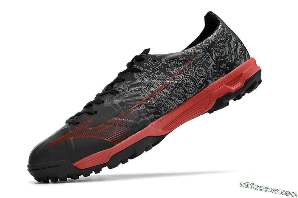 Mizuno Alpha Made in Japan TF Artificial Turf Soccer Shoes - Gery/Black/Red 5