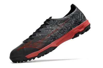 Mizuno Alpha Made in Japan TF Artificial Turf Soccer Shoes - Gery/Black/Red
