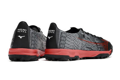 Mizuno Alpha Made in Japan TF Artificial Turf Soccer Shoes - Gery/Black/Red