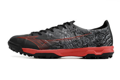 Mizuno Alpha Made in Japan TF Artificial Turf Soccer Shoes - Gery/Black/Red