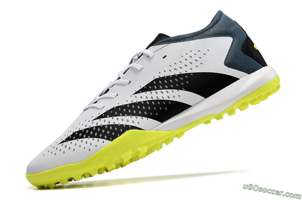 Adidas Predator Accuracy.3 TF Artificial Turf Soccer Shoes - White/Black/Blue 5