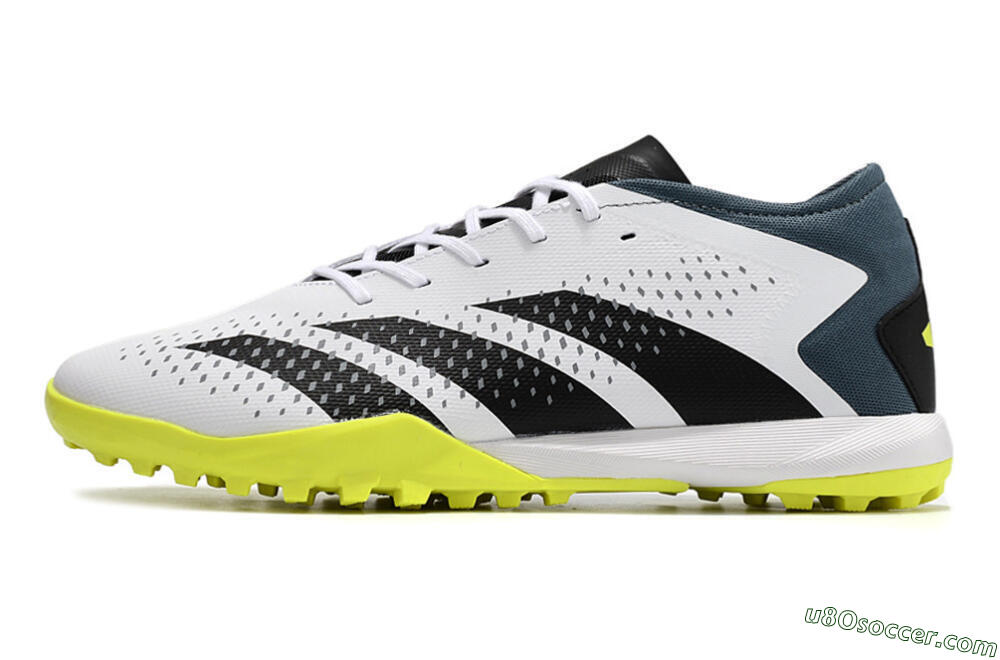 Adidas Predator Accuracy.3 TF Artificial Turf Soccer Shoes - White/Black/Blue 2