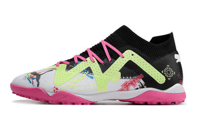 Puma Future X Powercat Tokyo Match TF Artificial Turf Soccer Shoes - White/Black/Pink/Yellow