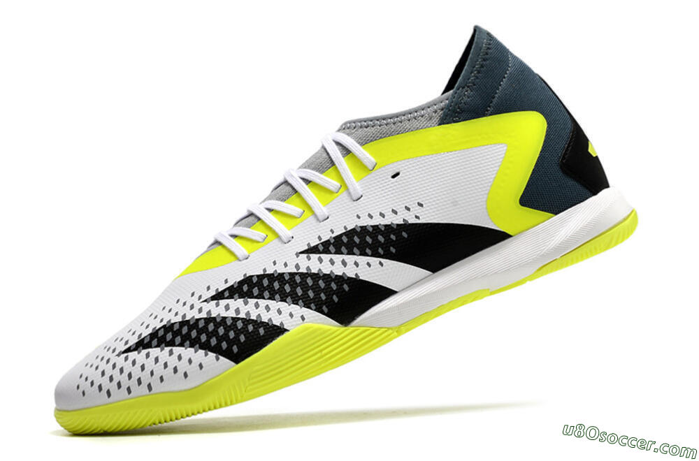 Adidas Predator Accuracy.3 IC Indoor & Futsal Soccer Shoes - White/Black/Yellow 5