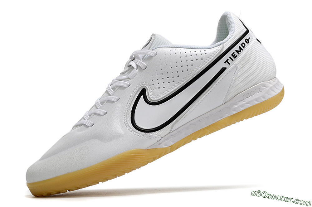 Nike React Tiempo Legend 9 Pro IC Indoor & Futsal Soccer Shoes - White/Black 5