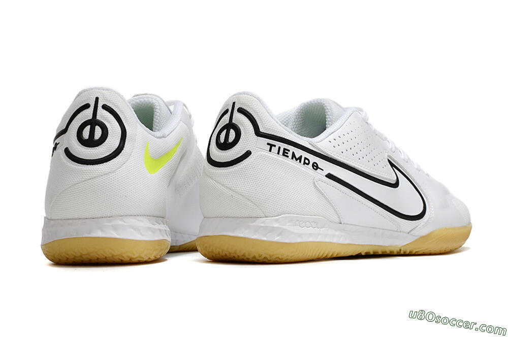 Nike React Tiempo Legend 9 Pro IC Indoor & Futsal Soccer Shoes - White/Black 6