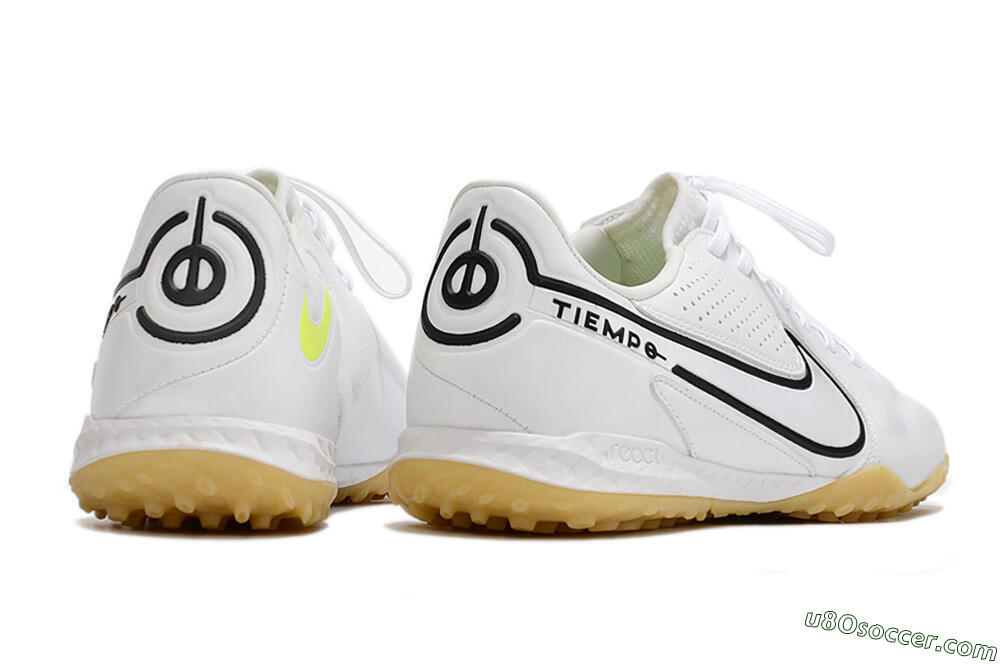 Nike React Tiempo Legend 9 Pro TF Artificial Turf Soccer Shoes - White/Black 6
