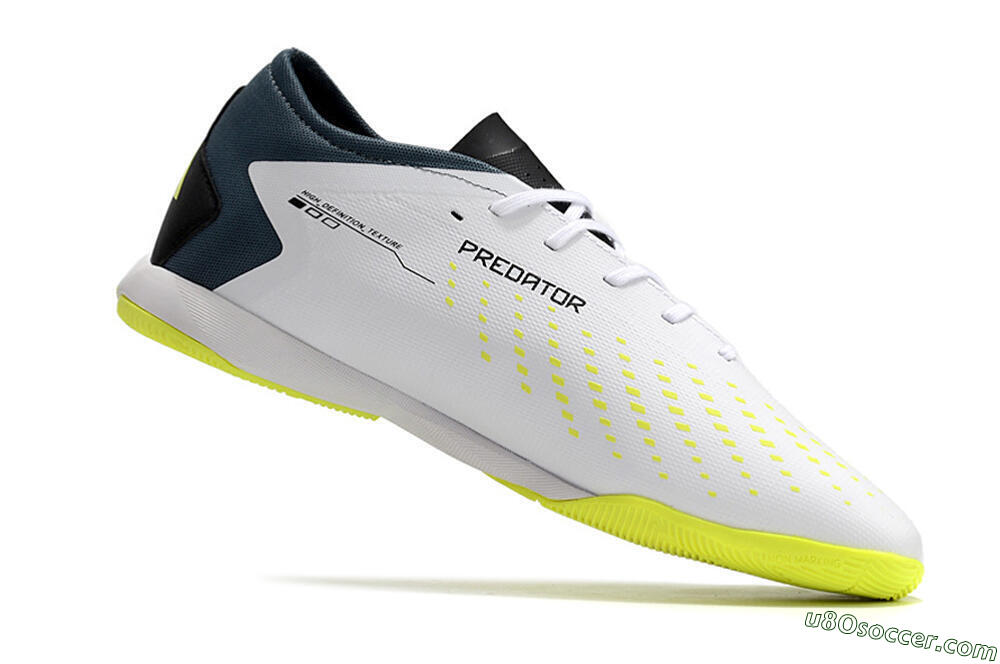 Adidas Predator Accuracy.3 IC Indoor & Futsal Soccer Shoes - White/Black/Blue 4