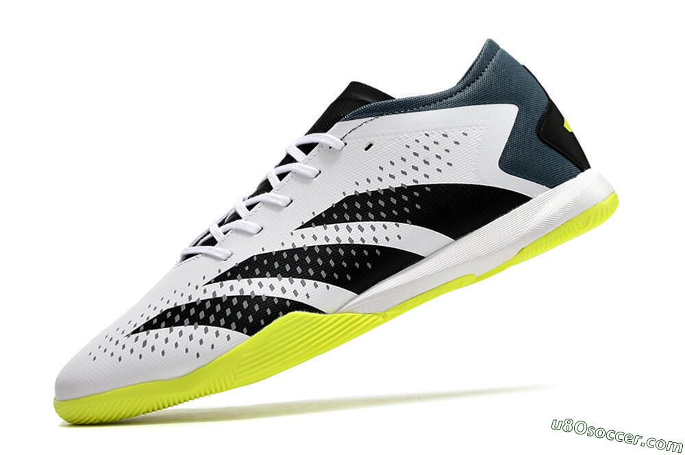 Adidas Predator Accuracy.3 IC Indoor & Futsal Soccer Shoes - White/Black/Blue 5