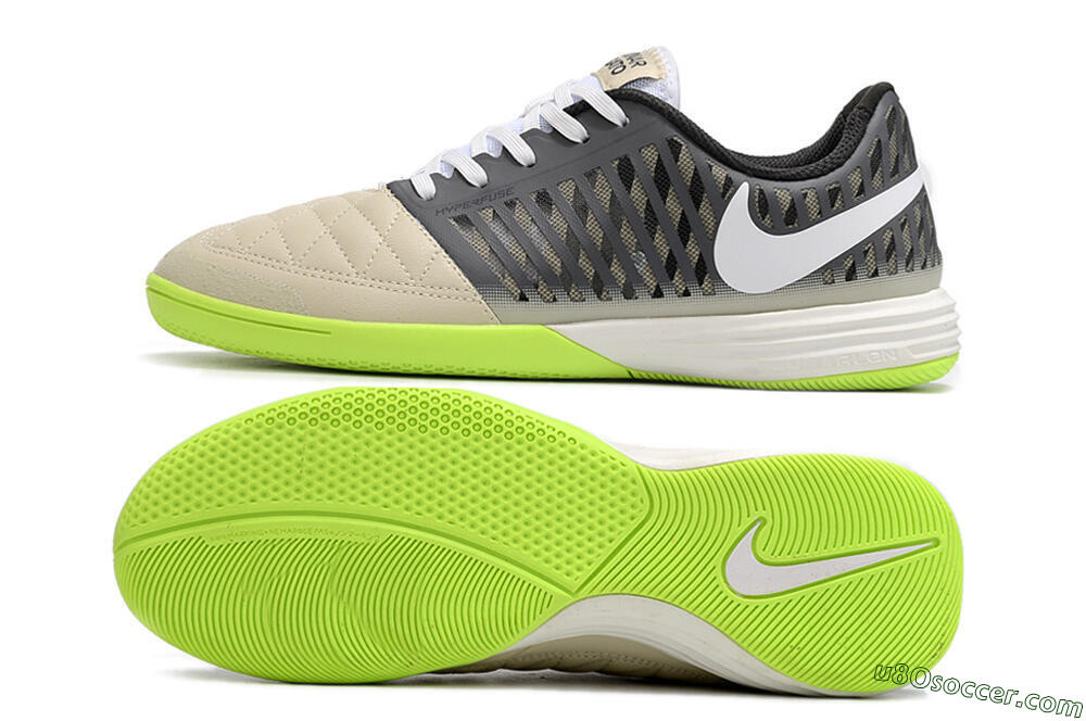 Nike Lunar Gato II IC Indoor & Futsal Soccer Shoes - Grey/Black/White 0