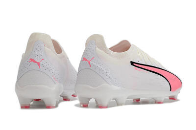 Puma Ultra Ultimate FG Firm Ground Soccer Cleats - White/Pink/Black