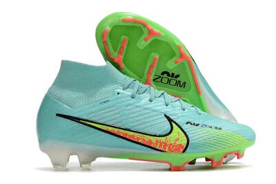 Nike Air Zoom Mercurial Superfly 9 Elite FG Firm Ground Soccer Cleats - Blue/Green/Black