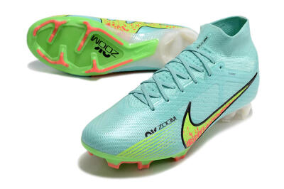 Nike Air Zoom Mercurial Superfly 9 Elite FG Firm Ground Soccer Cleats - Blue/Green/Black