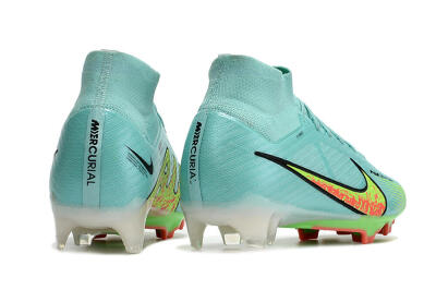 Nike Air Zoom Mercurial Superfly 9 Elite FG Firm Ground Soccer Cleats - Blue/Green/Black
