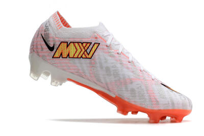 Nike Air Zoom Mercurial Vapor 15 Elite FG Firm Ground Soccer Cleats - White/Orange/Sliver